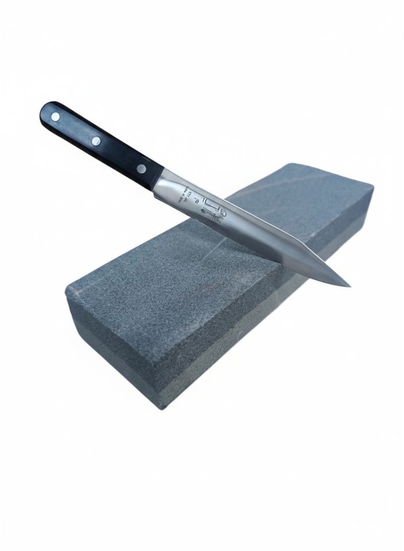 طقم سكين و مسن عملي يساعدك على الحفاظ على حدة السكين وأداء قطع ممتاز في المطبخ. يأتي المسن بسطح متين لشحذ السكين بسهولة، مع سكين مصمم للاستخدام اليومي بكفاءة وتحكم أفضل.